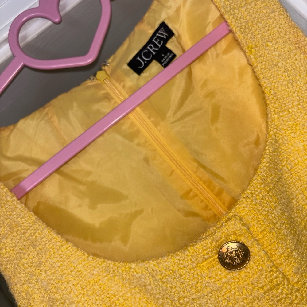 NWT J. Crew Yellow Dress & Jacket Set - Picture 13 of 17